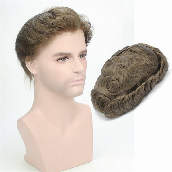 Invisible Hair Replacement Thin Skin Toupee Hairpieces For Men